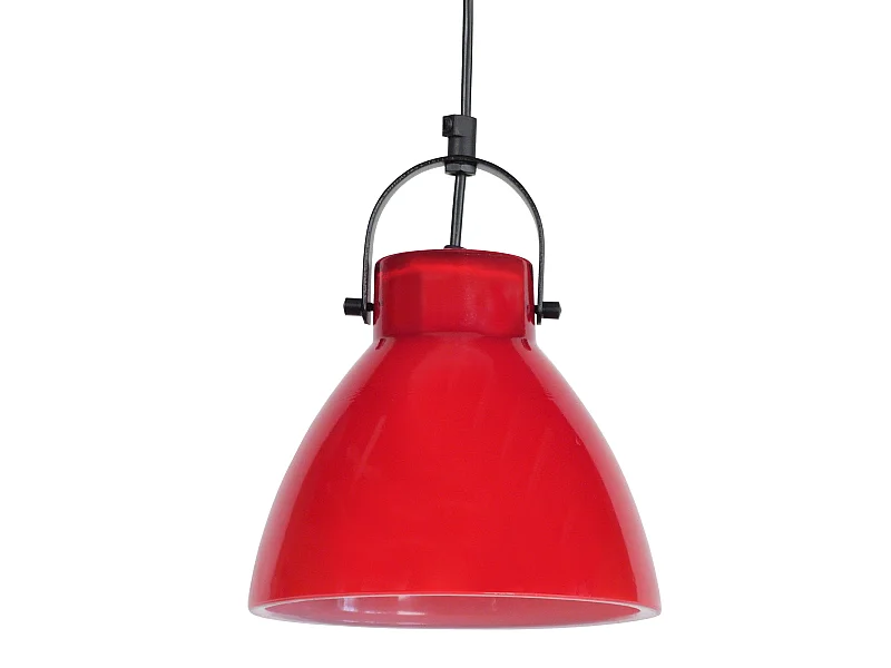 Suspensão TOSEL  ANDERSEN vidro cônico vermelho D18 x  H80  cm
