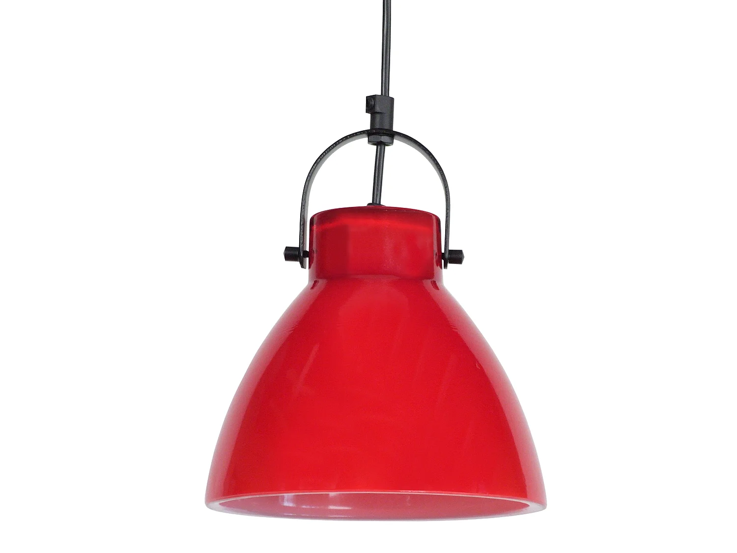 Suspensão TOSEL  ANDERSEN vidro cônico vermelho D18 x  H80  cm