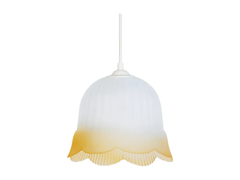 Suspensión  TOSEL ,vidrio,Gris ,A19x D 38xP38cm