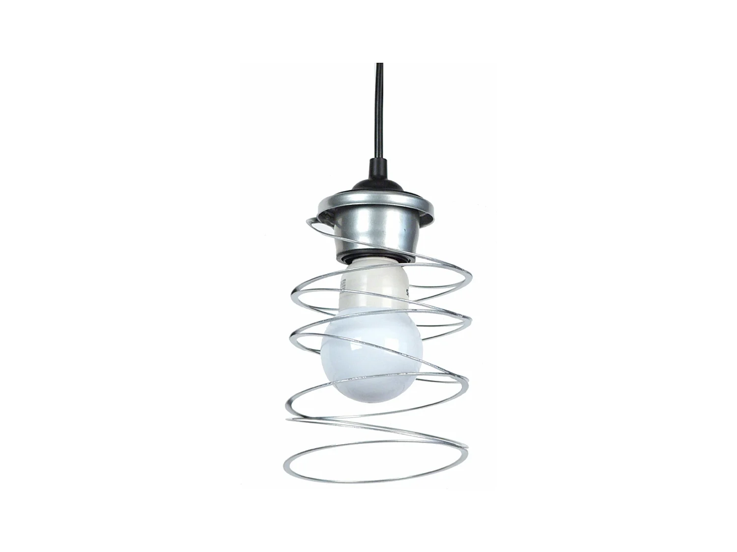Suspension anneaux cylindriques métal aluminium 76 cm