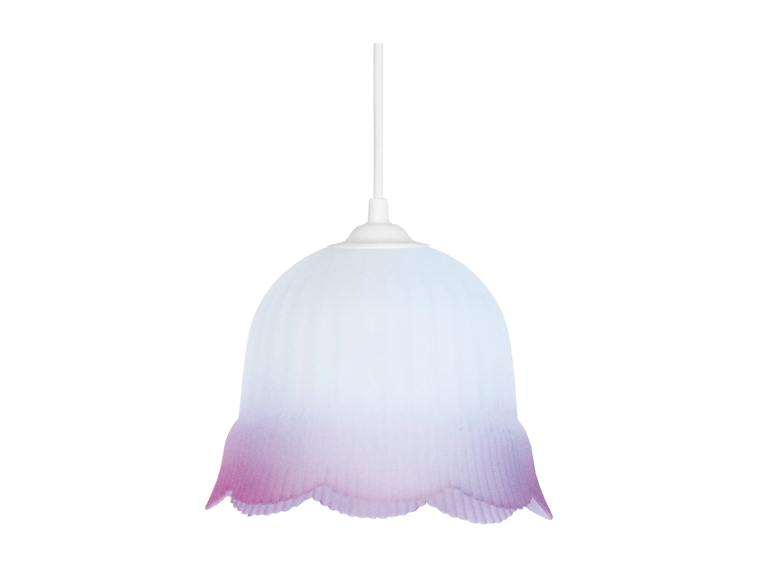 Suspensão TOSEL  CLOCHETE vidro cúpula maçã D35 x  H80  cm