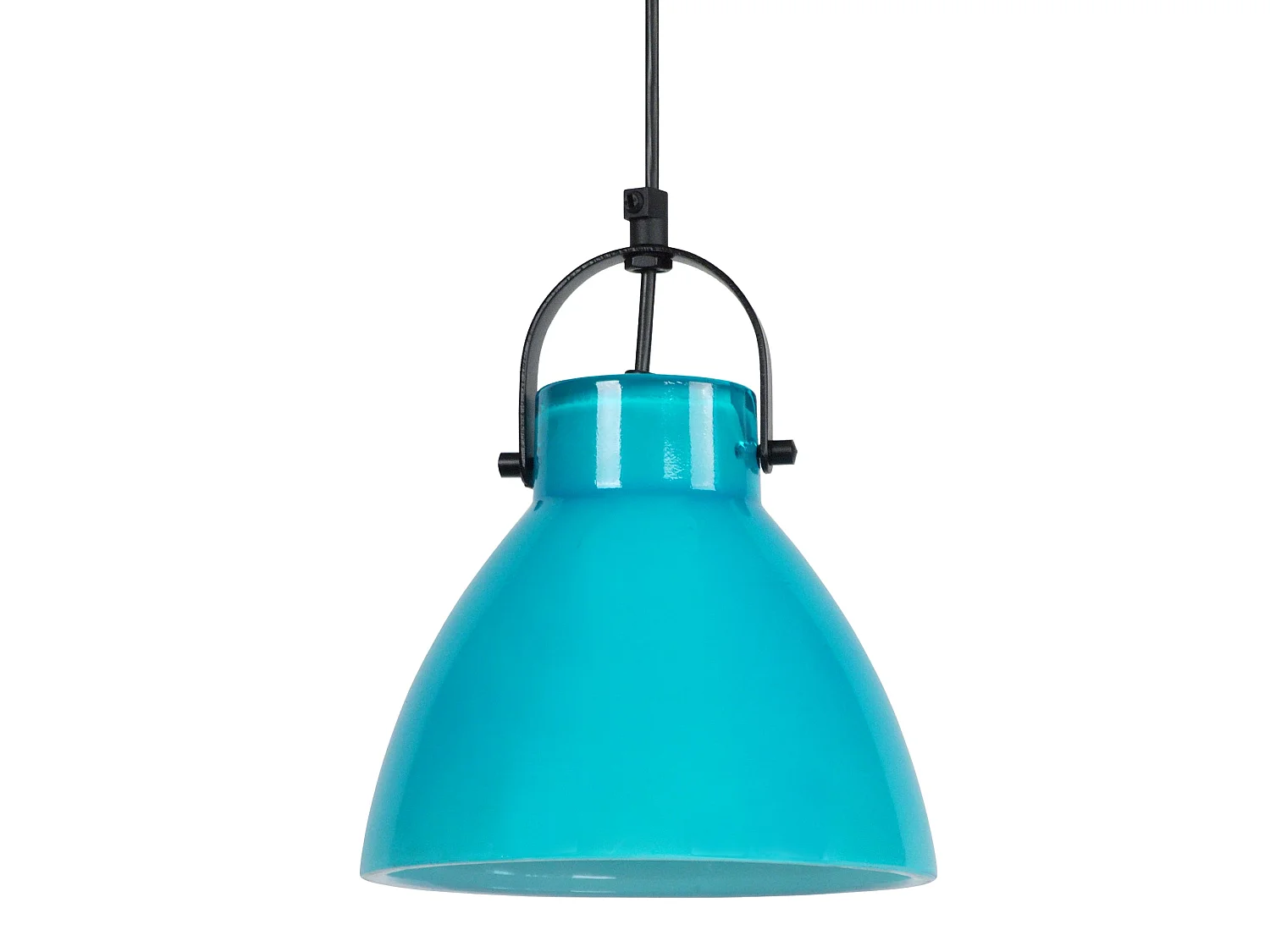 Suspensão TOSEL  ANDERSEN vidro cônico azul D18 x  H80  cm