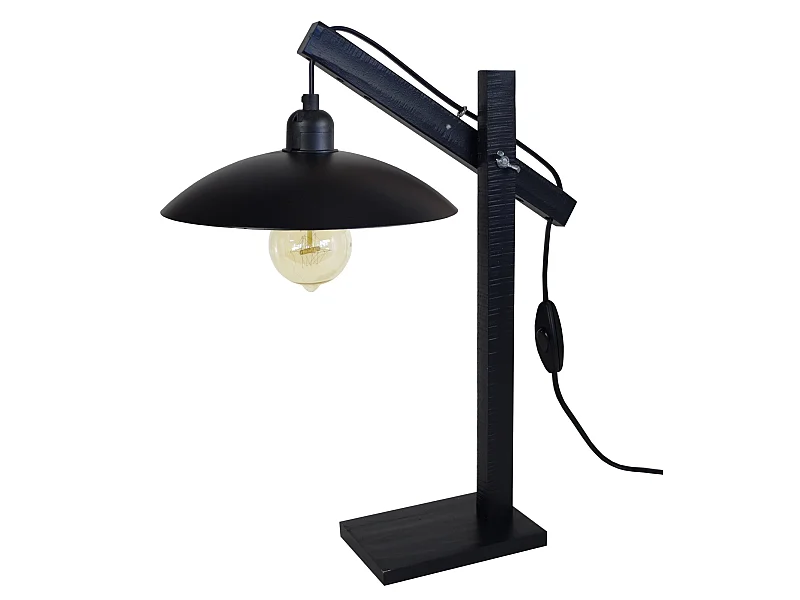PILORI KROA - Lampe de bureau articulé bois noir