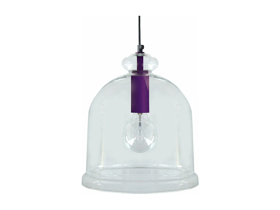 Suspensão TOSEL  MANILLA vidro cônico castanho D30 x  H75  cm