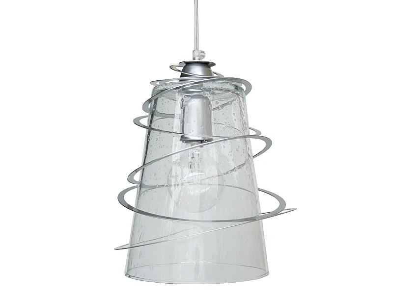 Suspensão TOSEL ALBIGNY vidro cônico alumínio D25 x  H80  cm