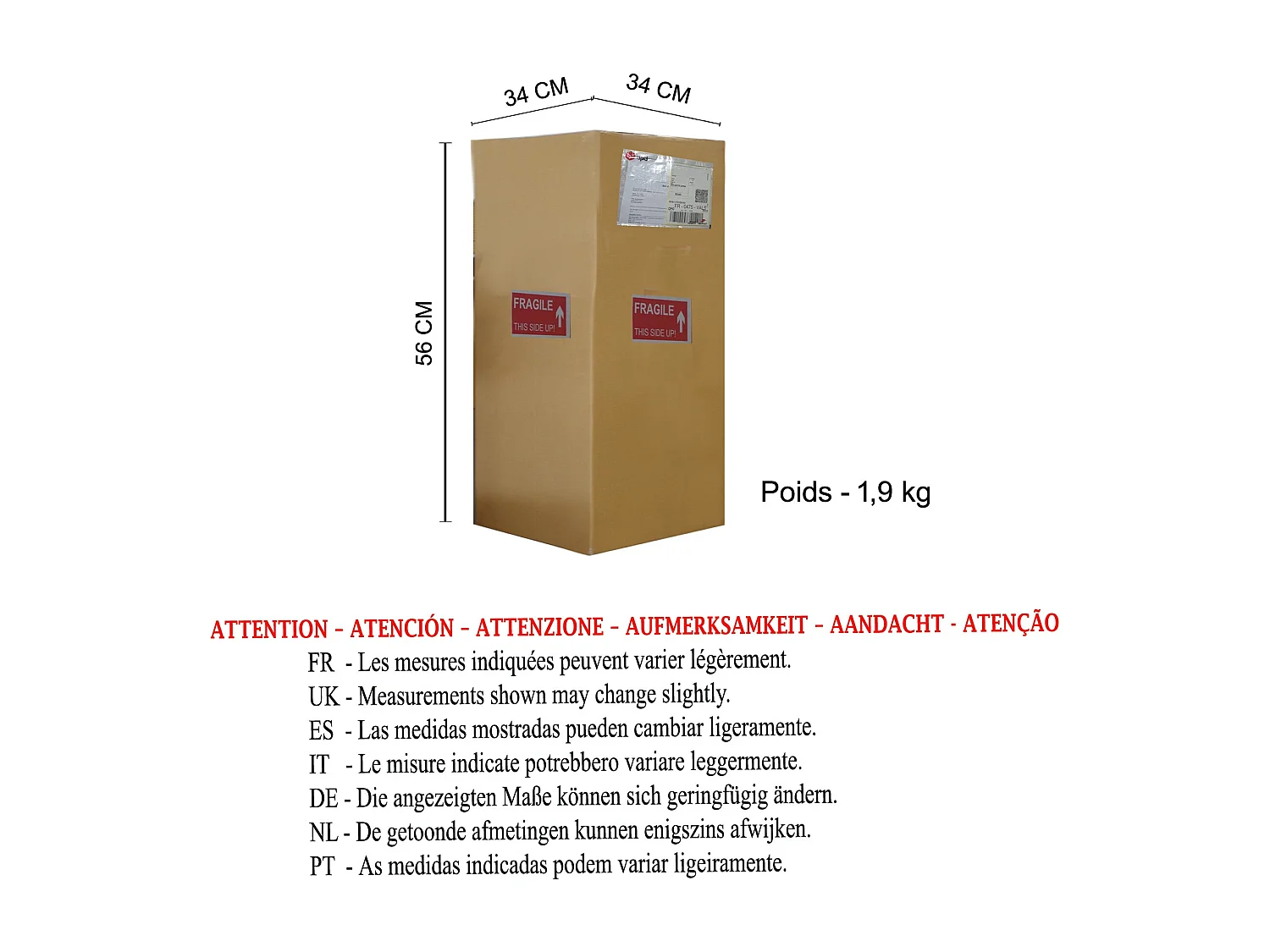 Suspension TOSEL ,verre,Blanc ,H94xD25xP25cm