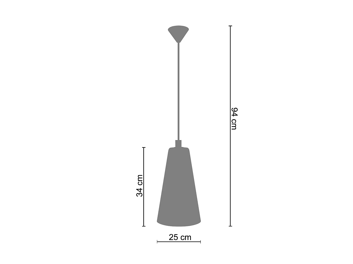 Suspension TOSEL ,verre,Aluminium,H94x D25xP25cm