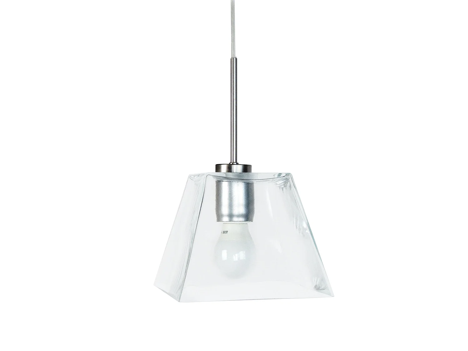 Suspensão TOSEL  KLEOPS metal cilindro vermelho D13 x  H90  cm