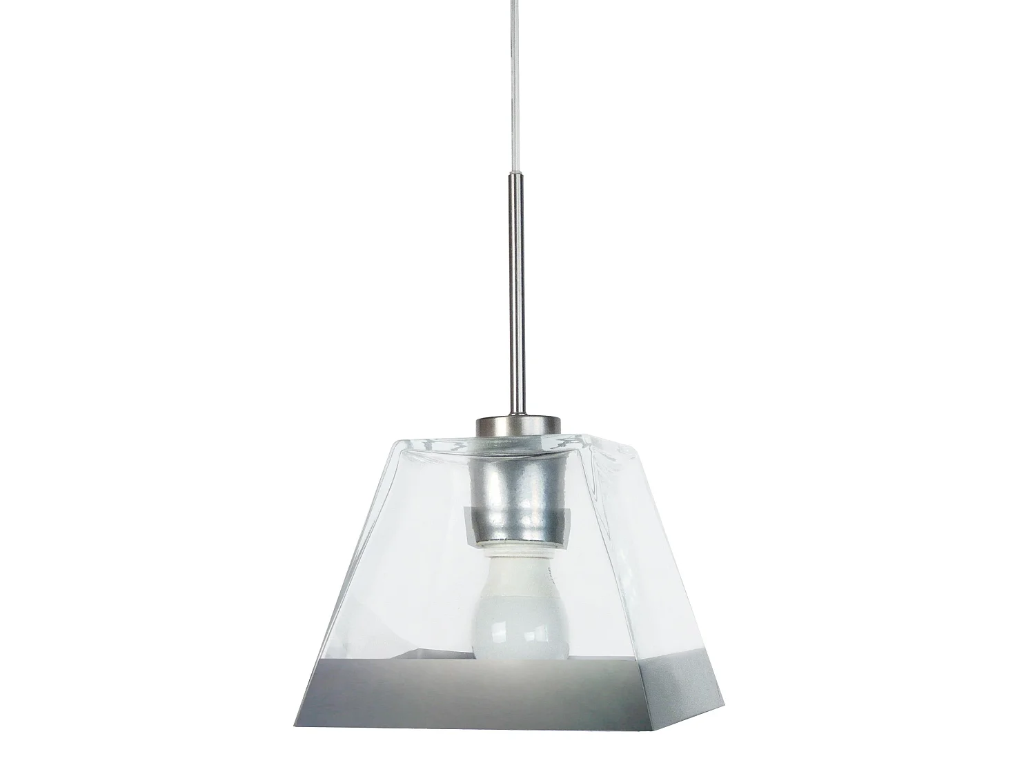 Suspensão TOSEL  KLEOPS metal cilindro Verde D13 x  H90  cm