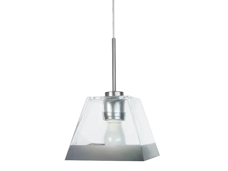 Suspensão TOSEL  KLEOPS metal cilindro Verde D13 x  H90  cm