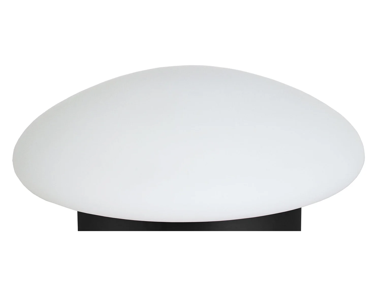 Lampada da tavolo metallo  nero PILZ vetro opale D'19cm