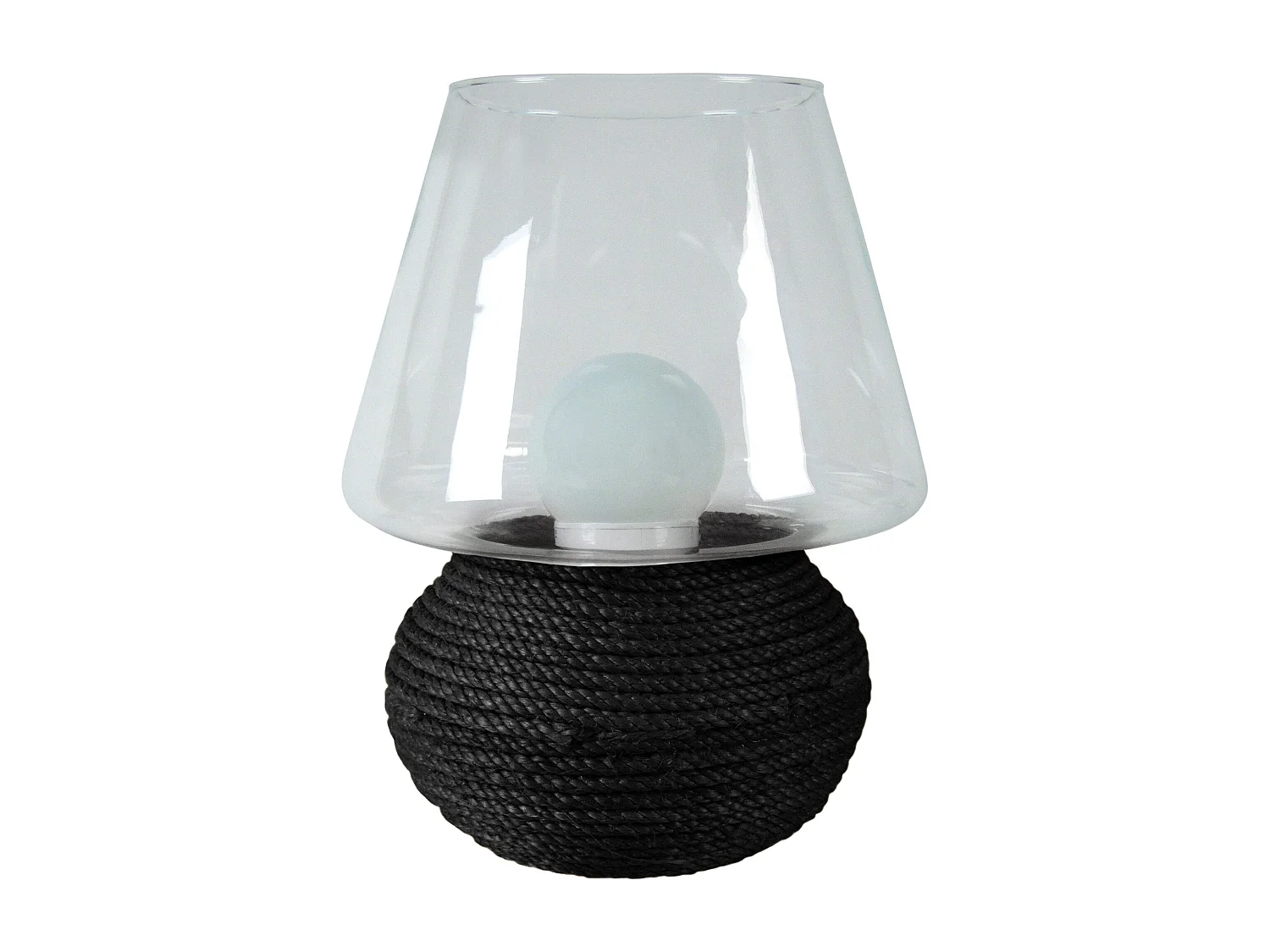 Abajur TOSEL OUEF vidro oval claro D15,5 x  H16,5  cm