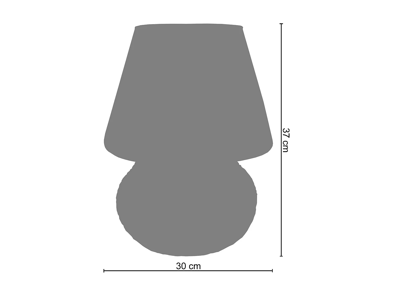 Lámpara de Mesa  TOSEL ,vidrio,Negro ,A27xD10xP10cm