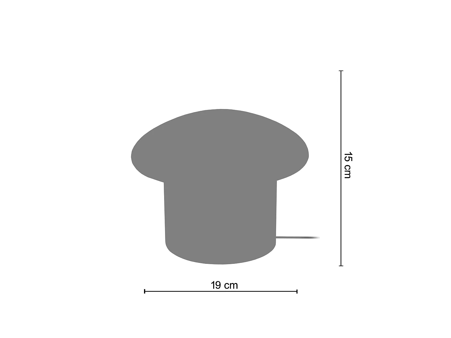 Lampe de chevet champignon métal  aluminium 15 cm..