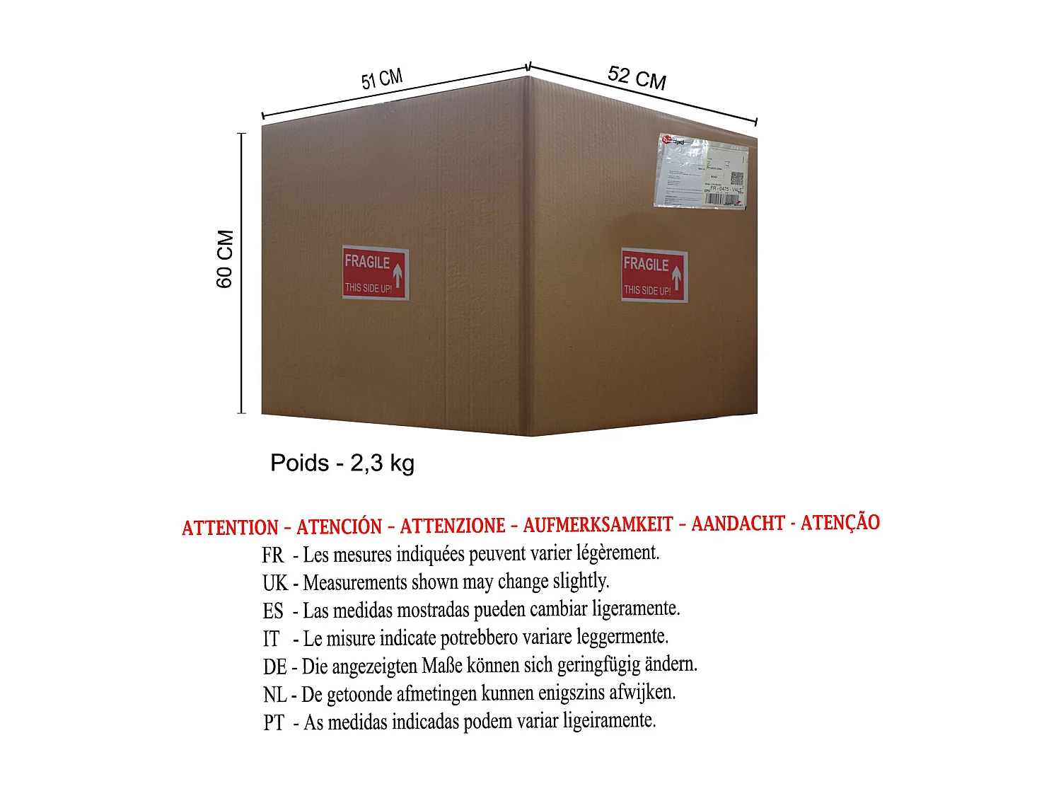 Abajur TOSEL VILI tecido coluna creme D30 x  H54  cm