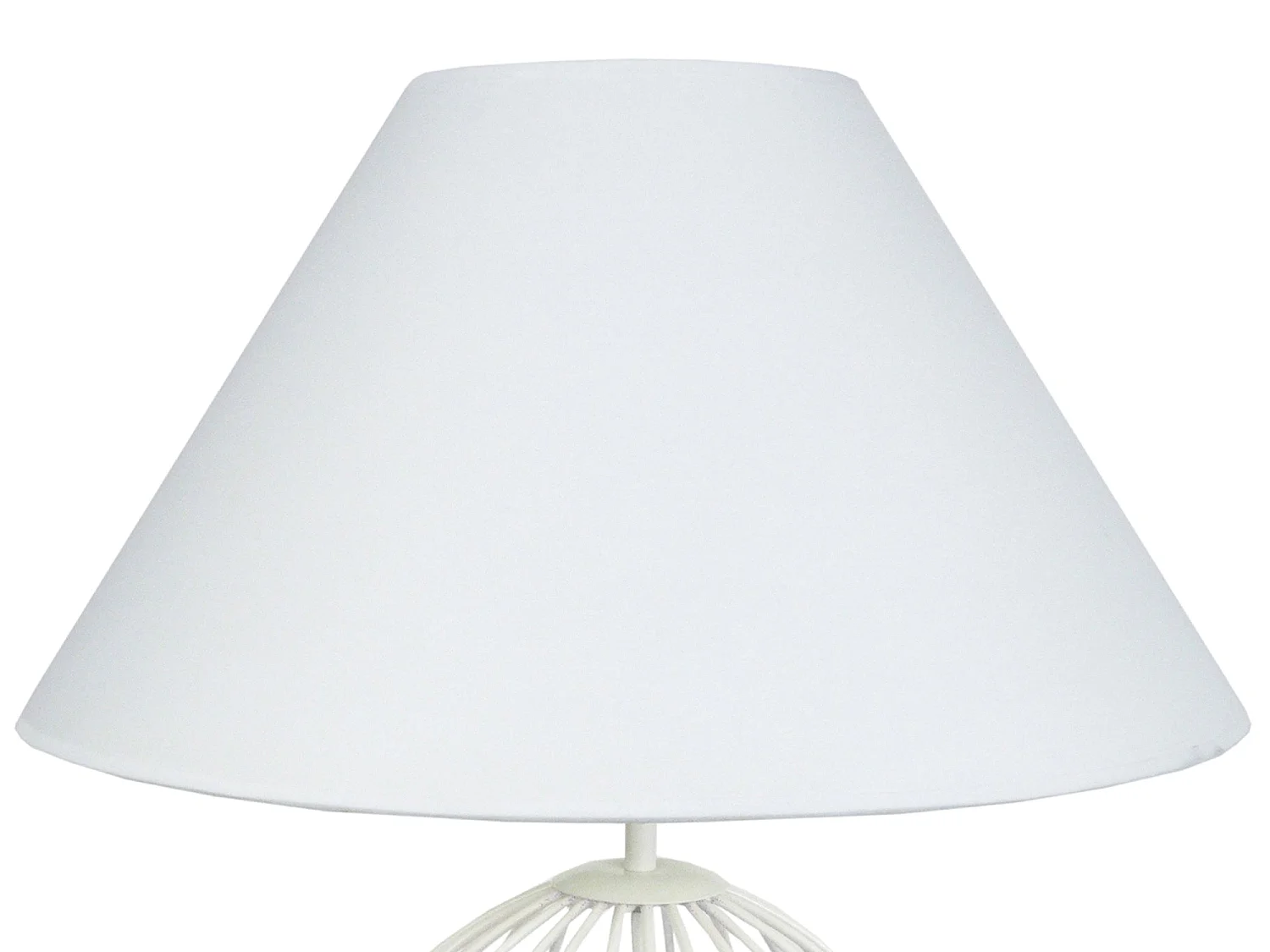 Lampe de Salon TOSEL ,métal,Blanc ,H44xD45xP45cm
