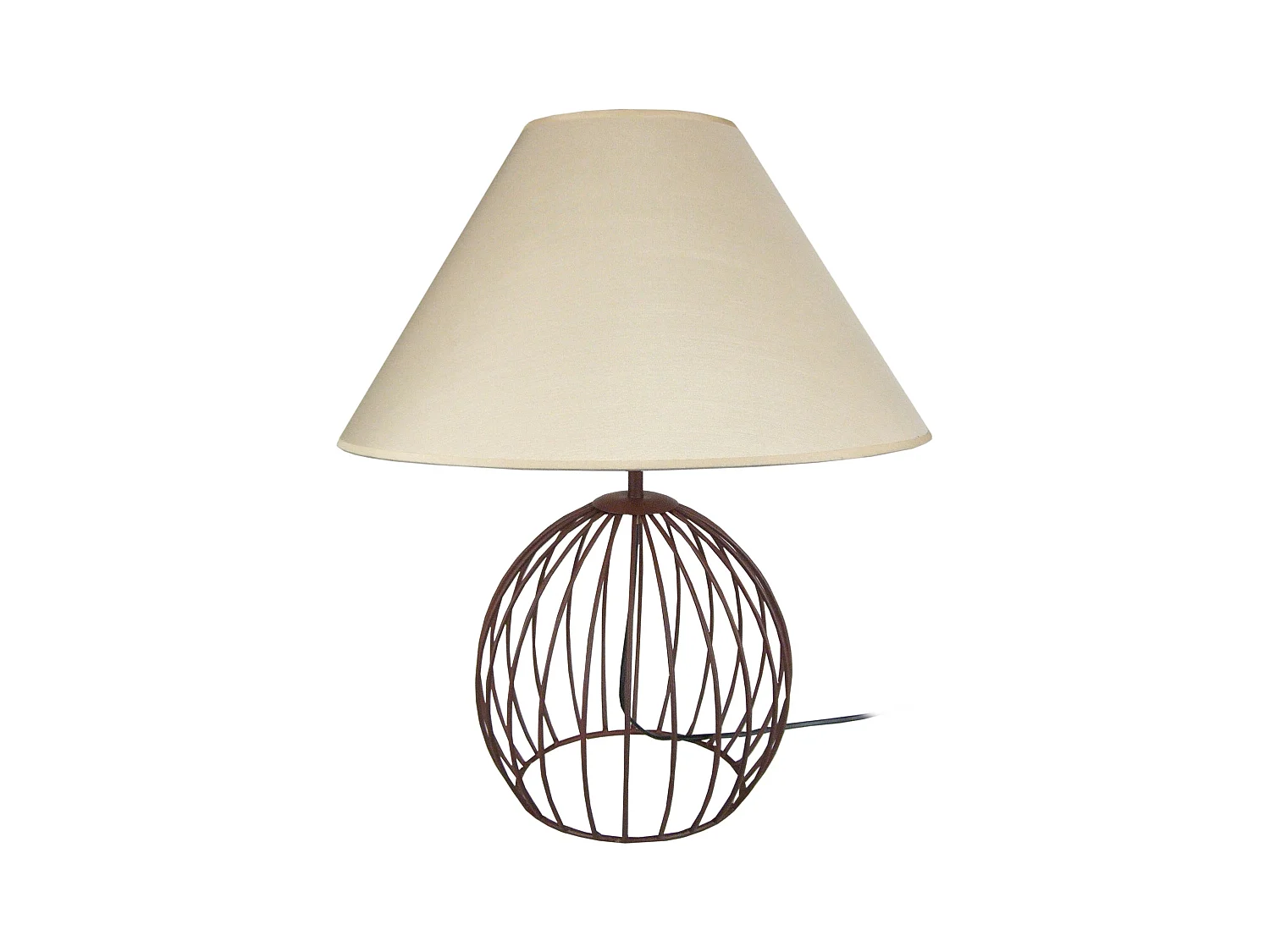Lampe de Salon TOSEL ,métal,Marron,H44xD45xP45 cm