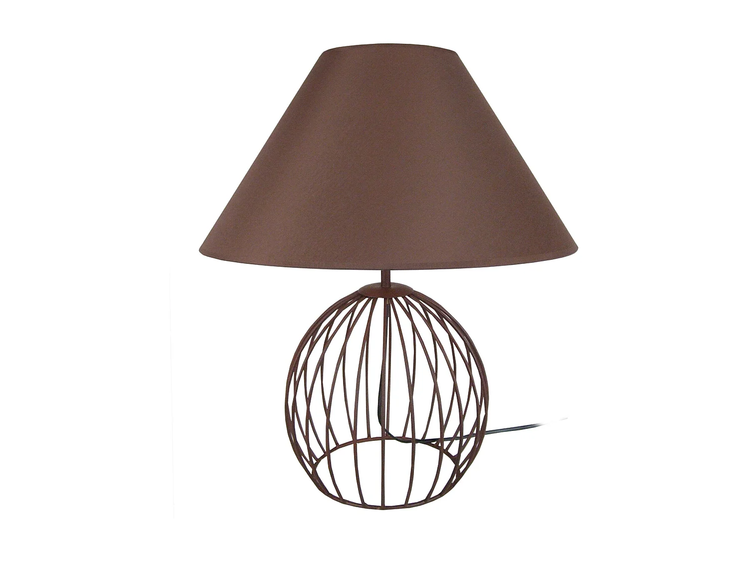 Lampe de Salon TOSEL ,métal,Marron,H44xD45xP45cm