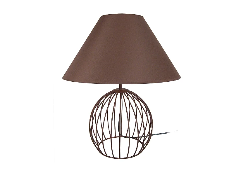 Lampe de Salon TOSEL ,métal,Marron,H44xD45xP45cm