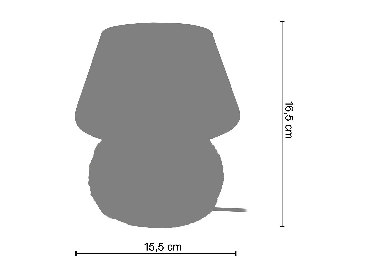 Lampe a Poser TOSEL ,verre,naturel,H16,5xD15,5xP15,5cm