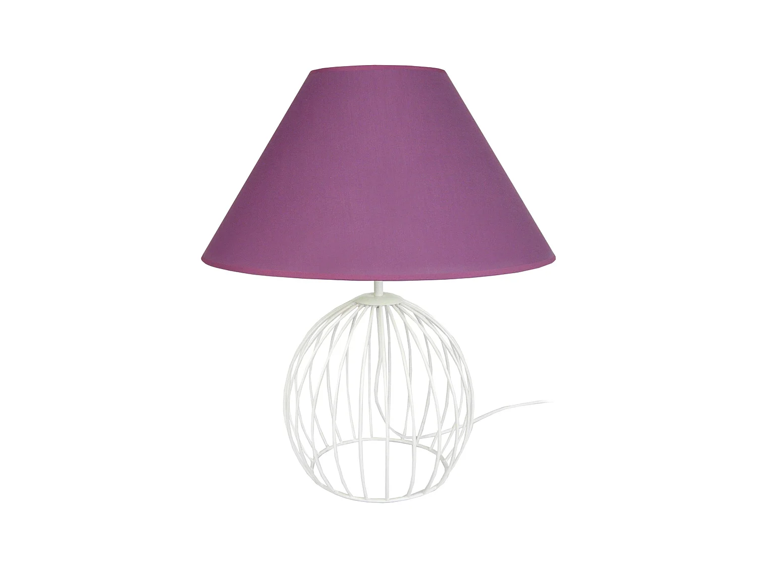 Lampe de Salon TOSEL ,métal,Blanc   ,H44xD45xP45cm