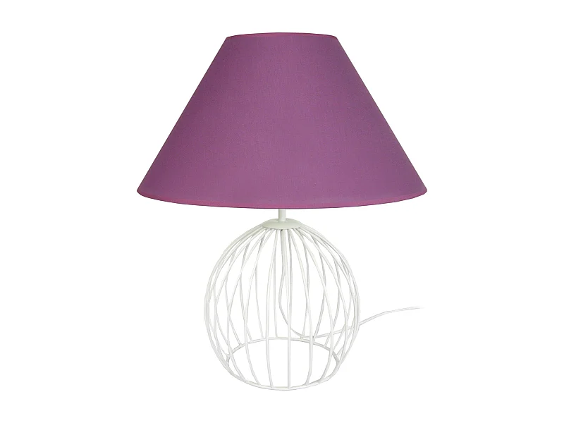 Abajur TOSEL VILI tecido coluna branco D30 x  H54  cm