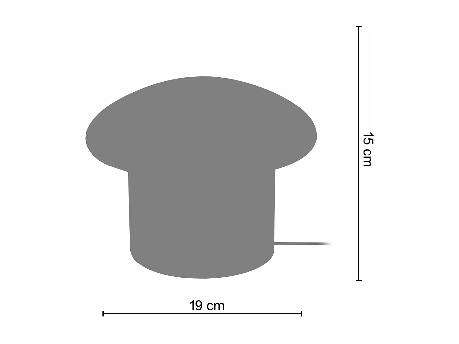 Pair de Lampes de chevet champignon métal  doré 15 cm.