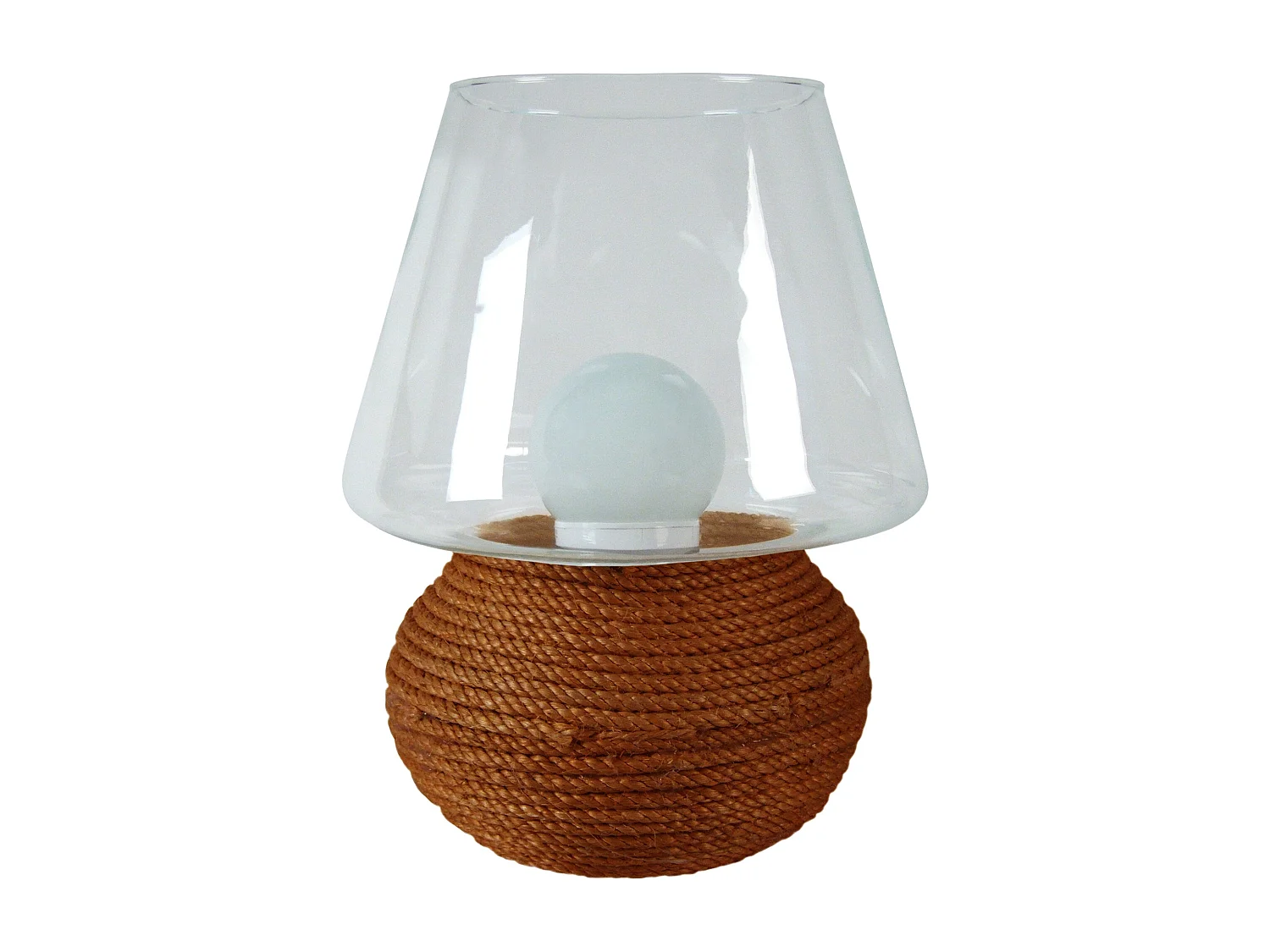 Abajur TOSEL BANGALORE tecido globo branco D30 x  H37  cm