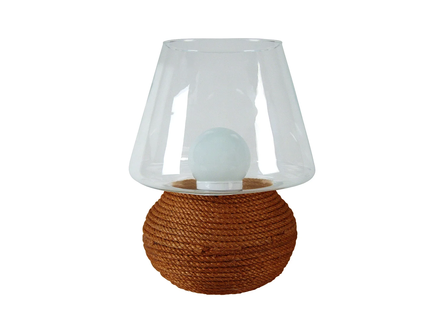 Lampe a Poser TOSEL ,verre,Marron,H37xD30xP30 cm