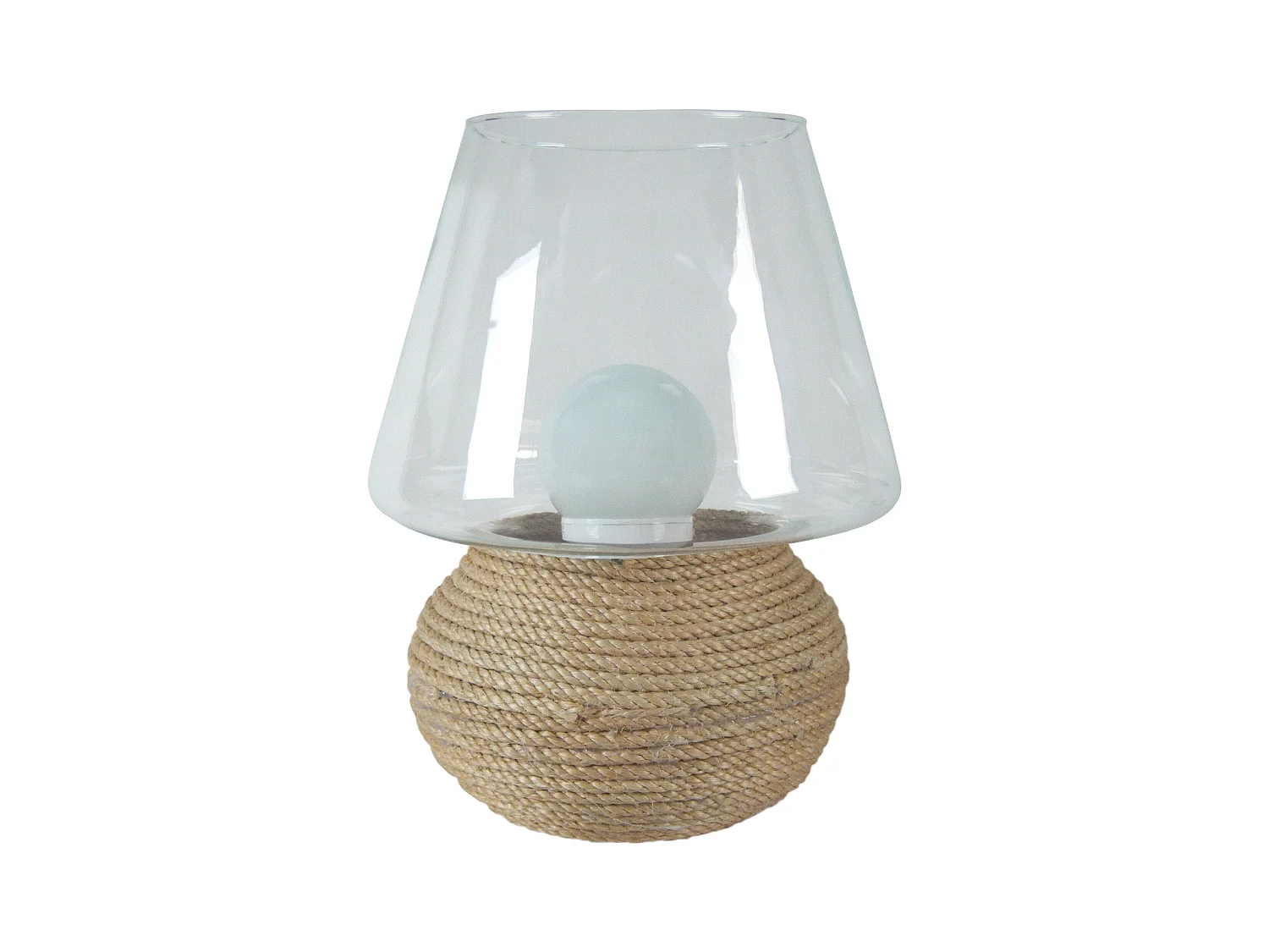 Lampe a Poser TOSEL ,verre,naturel,H37xD30xP30cm