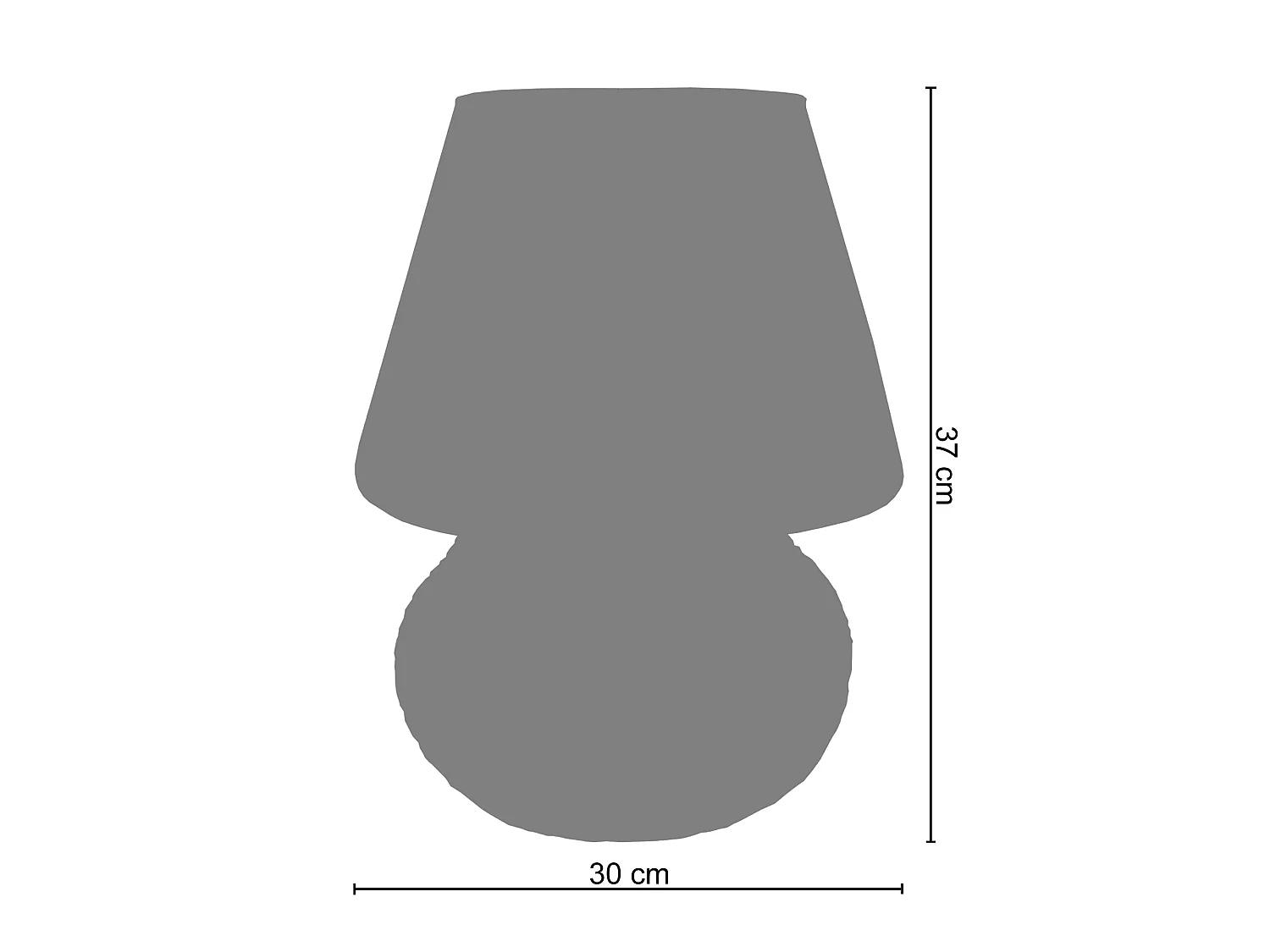 Lampe a Poser TOSEL ,verre,naturel,H37xD30xP30cm