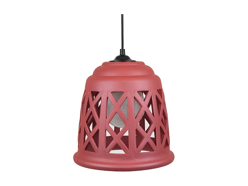 Suspension cloche potterie  noir 90 cm.