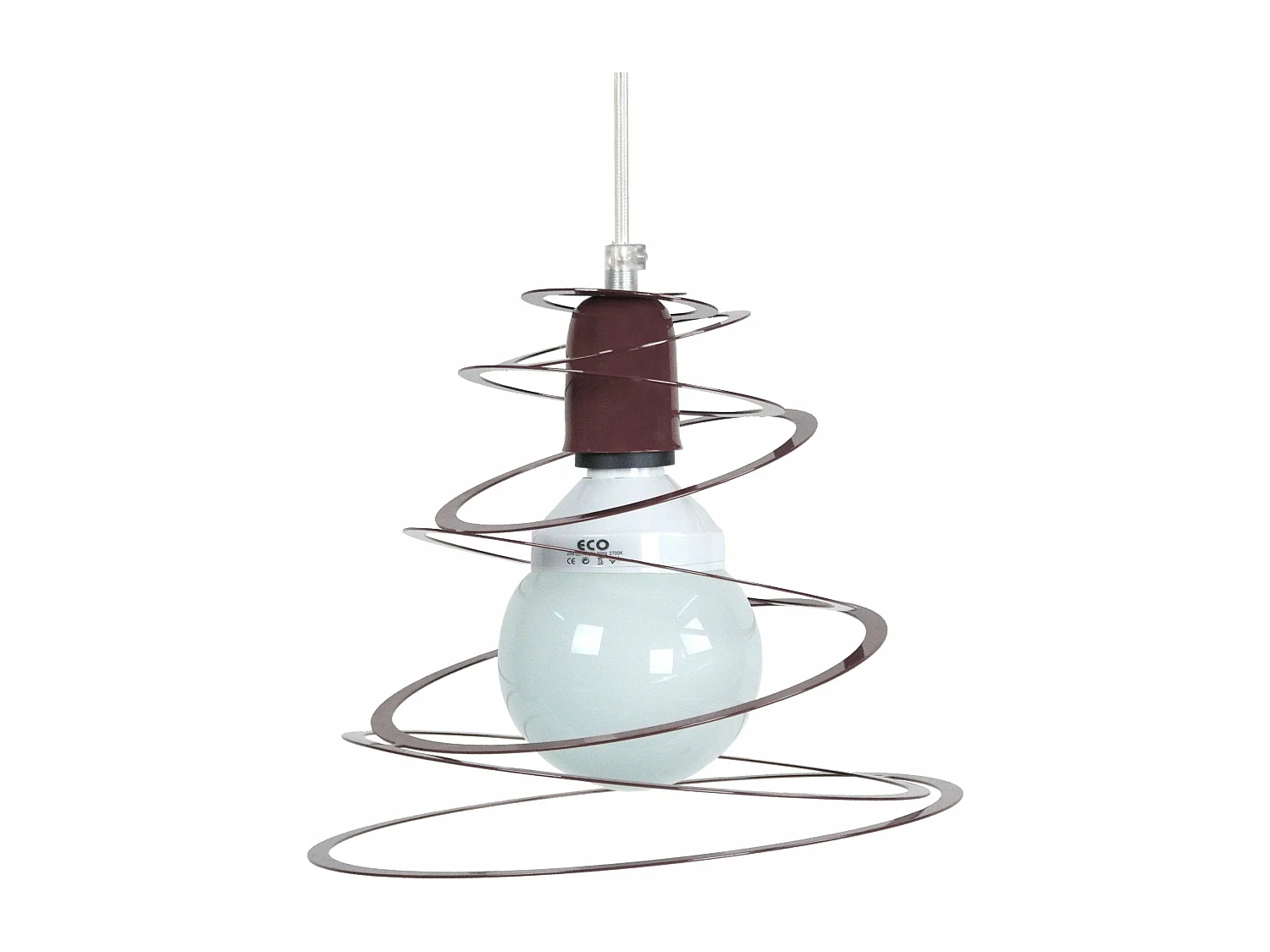 Suspension géométrique métal  transparent  85 cm.