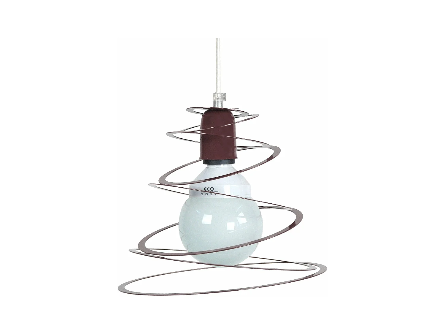 Suspension géométrique métal  transparent  85 cm.