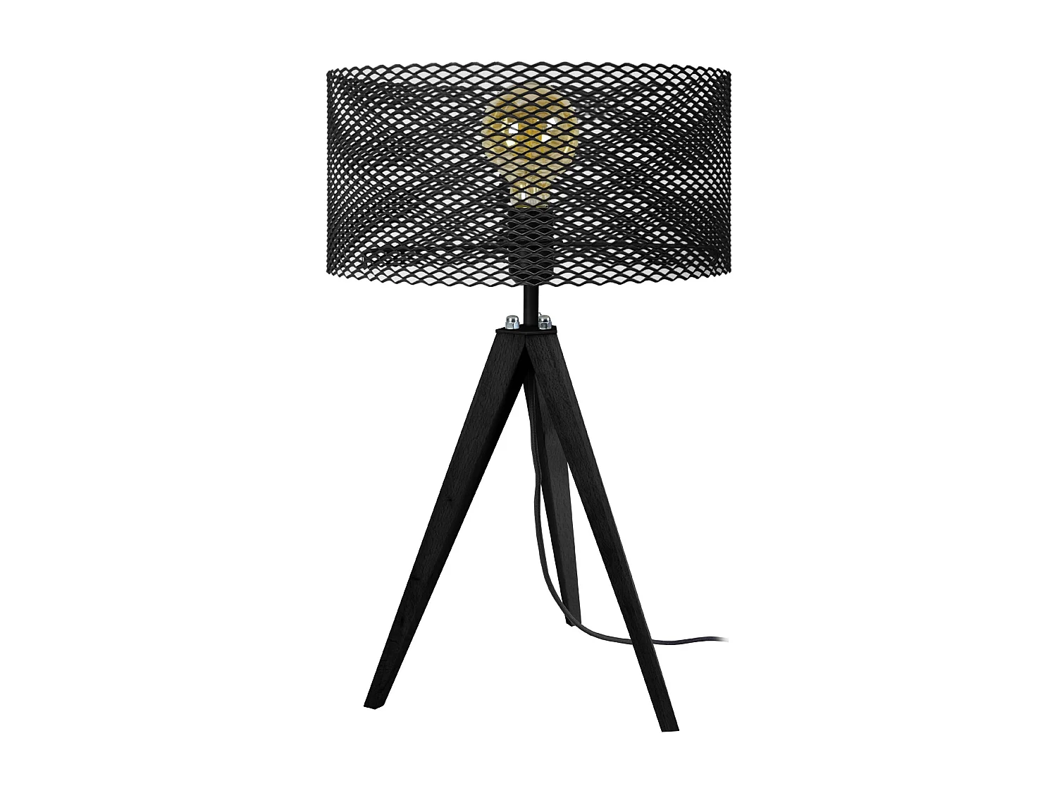 Lámpara de noche TOSEL ,madera,Negro ,A54xD30xP30cm