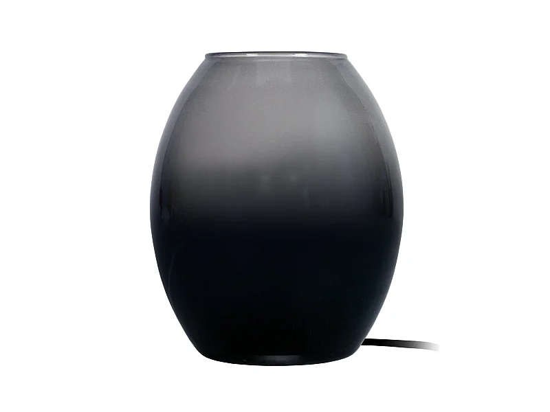 Abajur TOSEL CARDIFF tecido certo preto D25 x  H47  cm