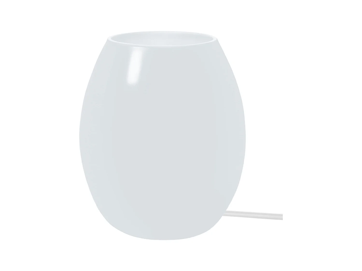 Lampe de Chevet TOSEL ,verre,Blanc   , H 16xD13,5x P 13,5cm