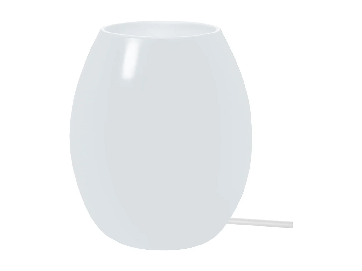 Lámpara de noche TOSEL ,vidrio,Blanco  , A 16xD13,5x P 13,5cm