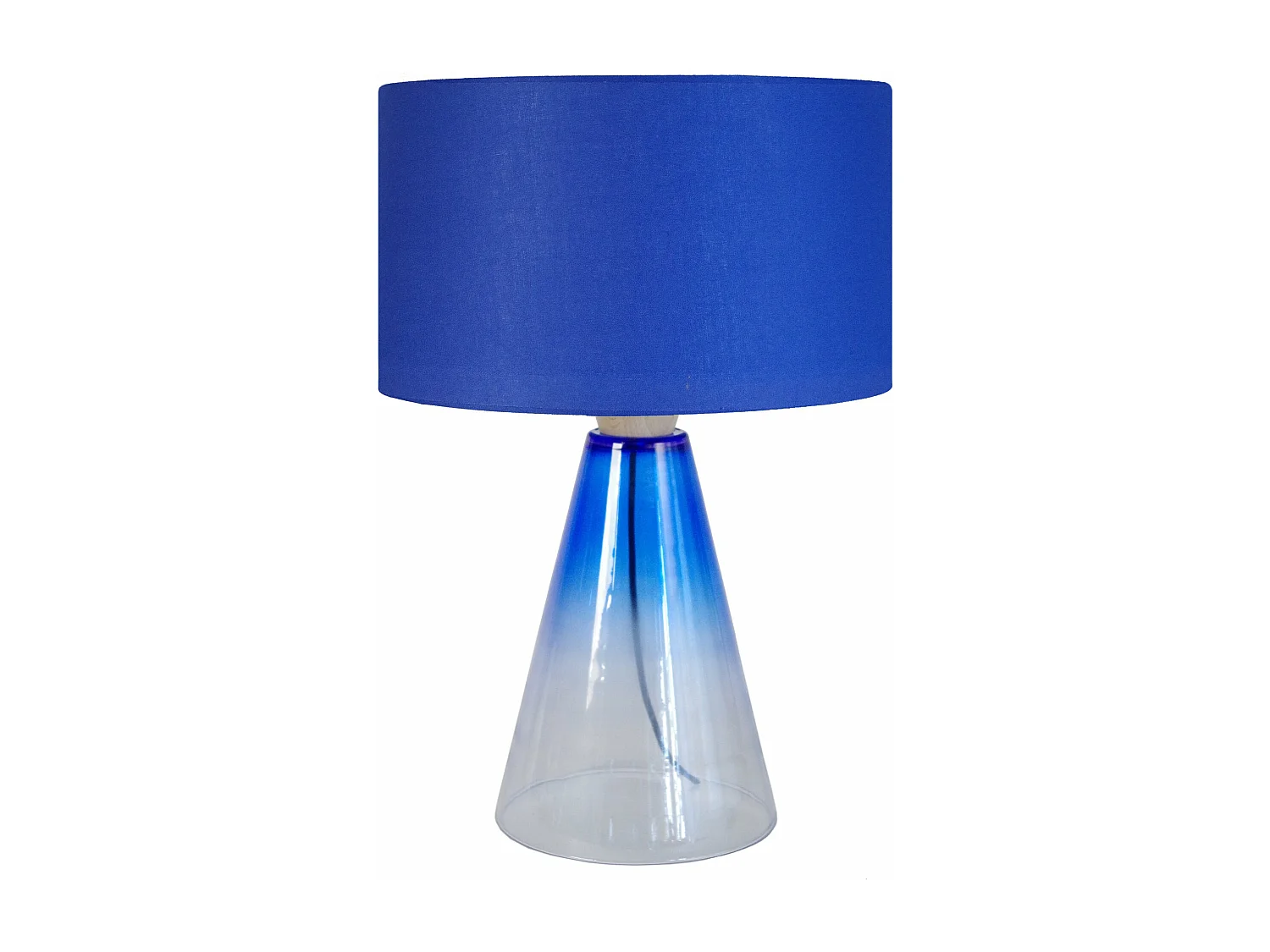 Candeeiro de mesa TOSEL LAM. BÂLE metal cônico vermelho D37 x  H34  cm