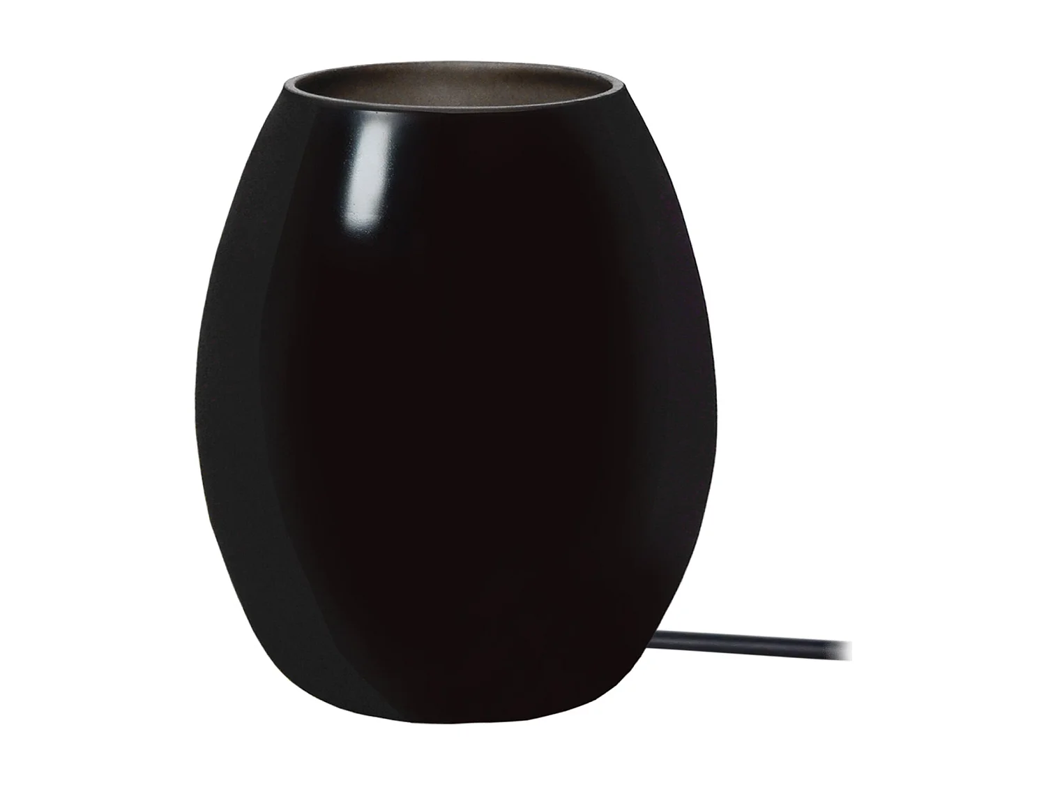 Lámpara de noche TOSEL ,vidrio,Negro ,A 16xD13,5x P 13,5cm