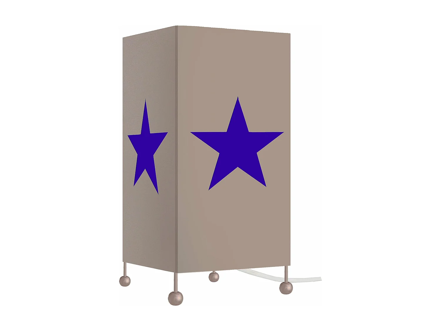 Abajur TOSEL CAMÉLIA tecido geométrico amarelo D18 x  H29  cm