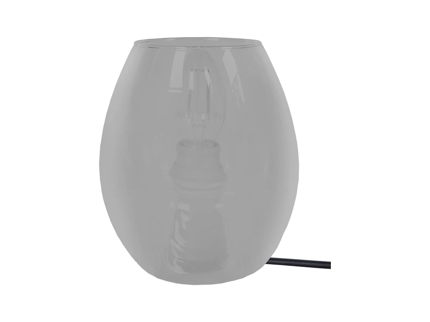 Lampe de Chevet TOSEL ,verre,Gris ,H16xD13,5xP13,5cm