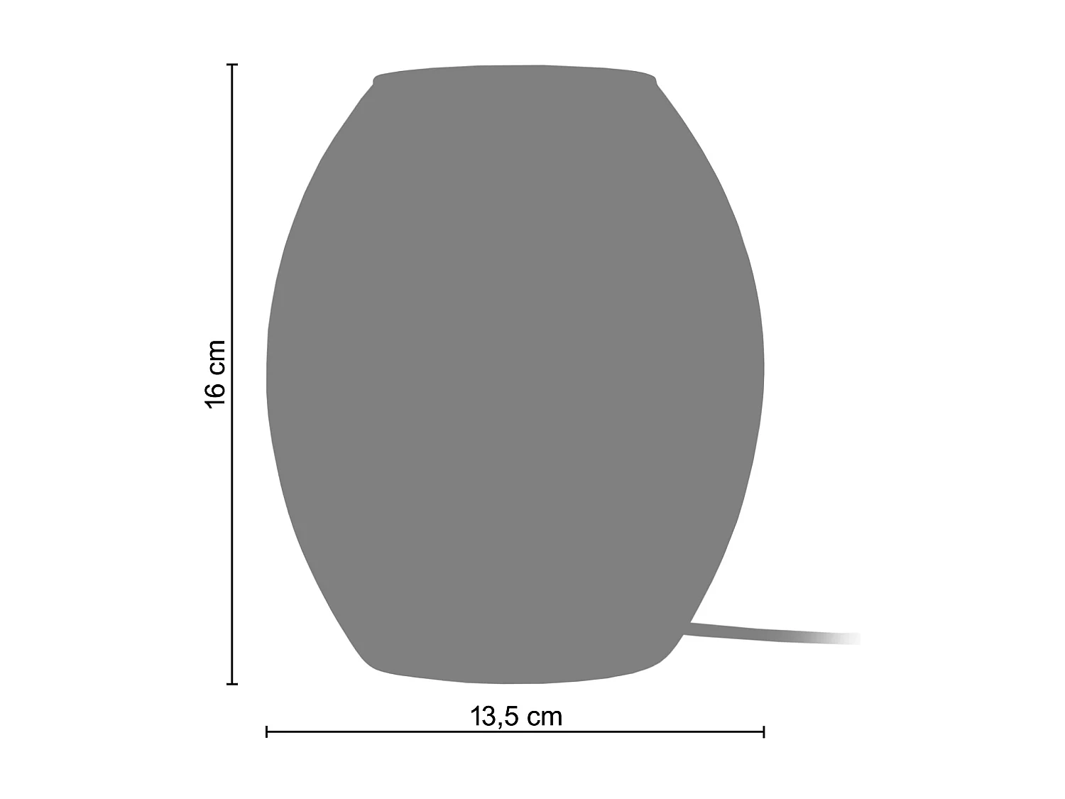 Lampe de Chevet TOSEL ,verre,Noir ,H16xD13,5xP13,5cm
