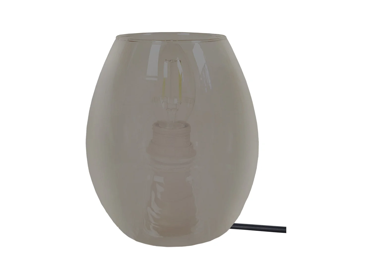 Lampe de Chevet TOSEL ,verre,Noir ,H16xD13,5xP13,5cm