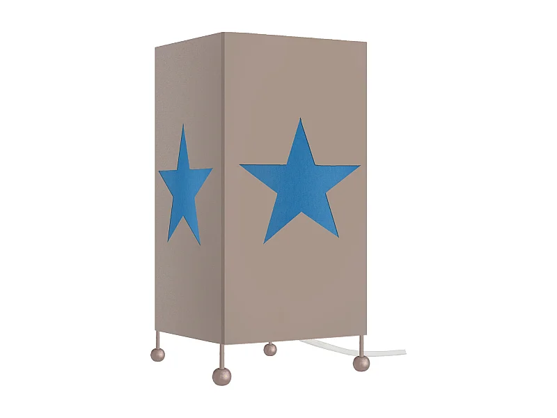 Candeeiro de sala TOSEL XÉOMETRICA tecido com fio branco D40 x  H50  cm