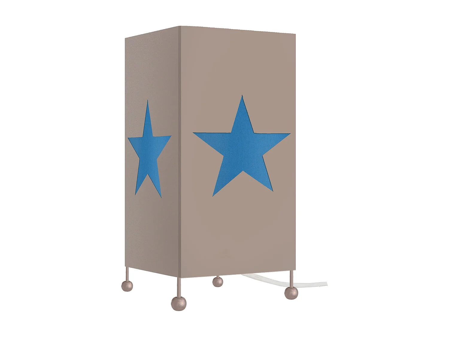 Candeeiro de sala TOSEL XÉOMETRICA tecido com fio branco D40 x  H50  cm