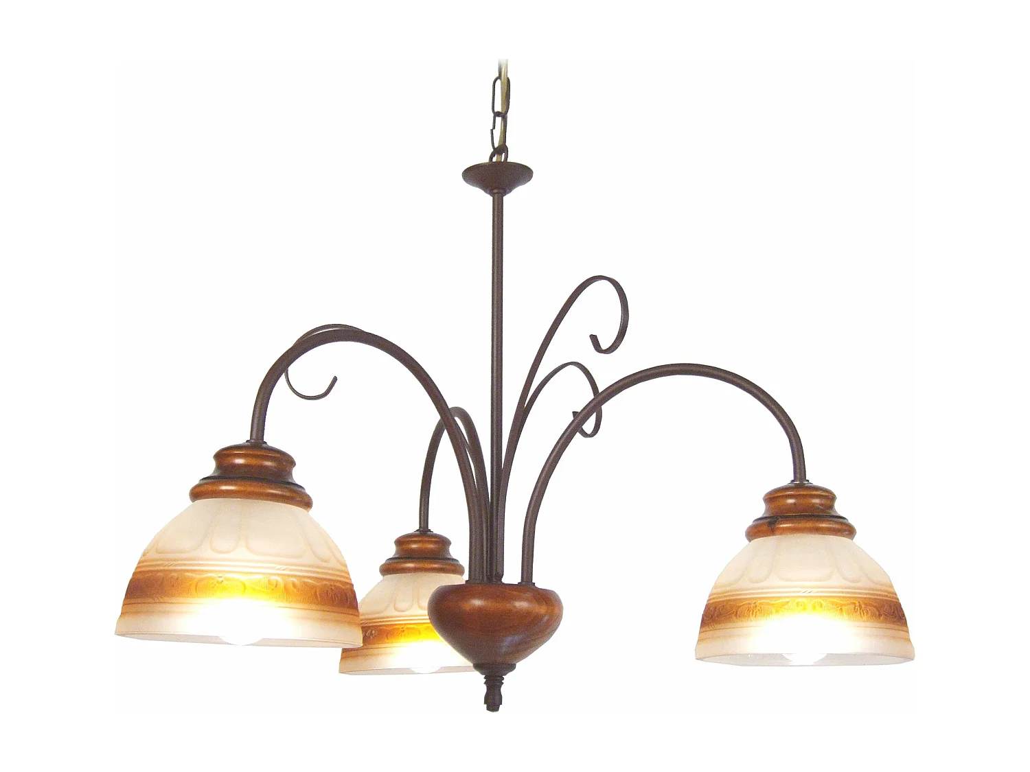 Lustre TOSEL PAYS DE L'ADOUR vidro braço cetim D60 x  H90  cm