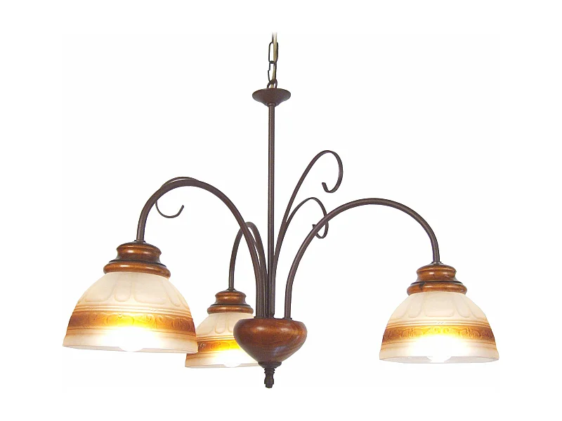 Lustre bras métal  marron 90 cm.