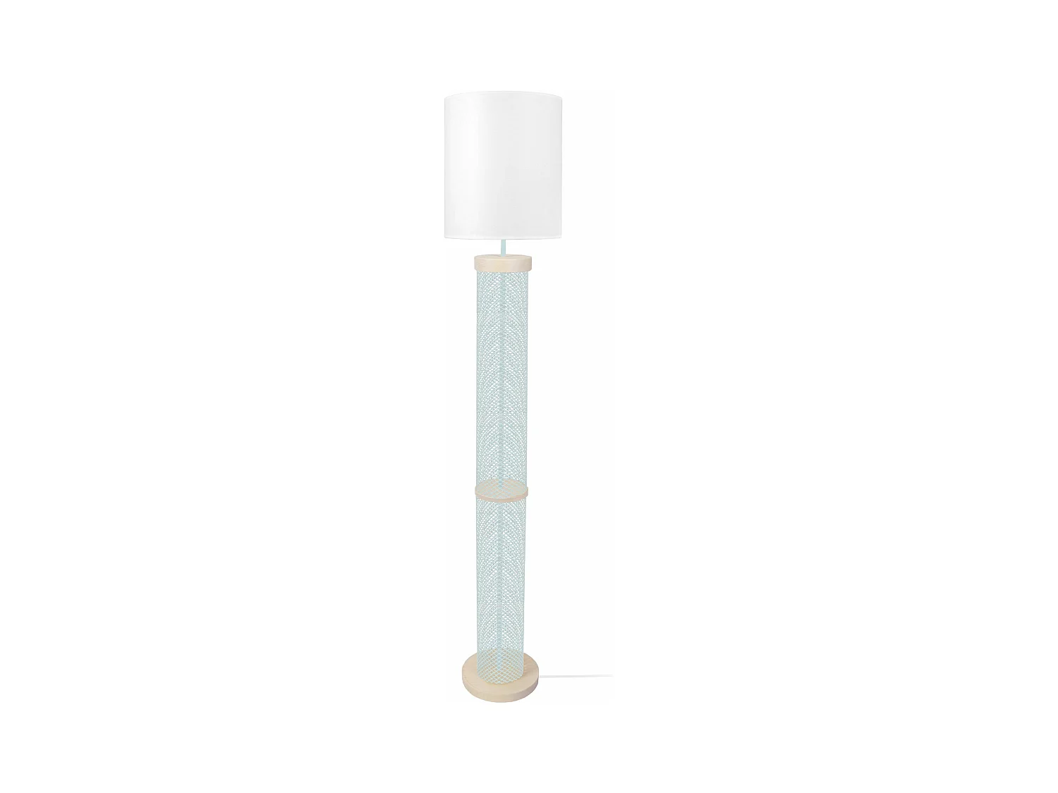 Lampadaire colonne métal  bleu pastel 160 cm.