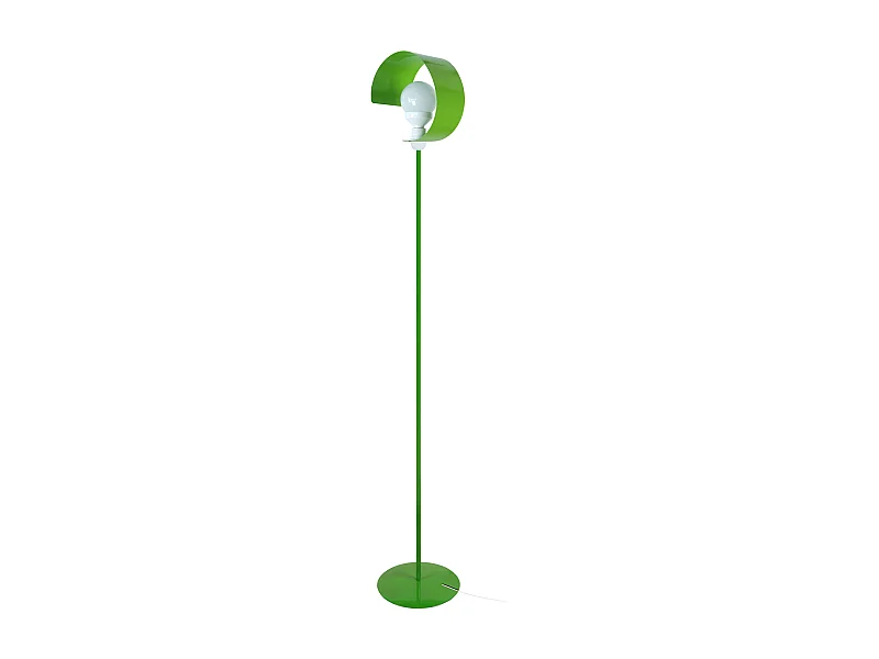 Lampadaire métal vert 160 cm.